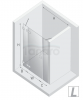 NEW TRENDY Drzwi wnękowe Eventa Gold Shine 130x200 z dodatkową ścianką EXK-4683/EXK-4684